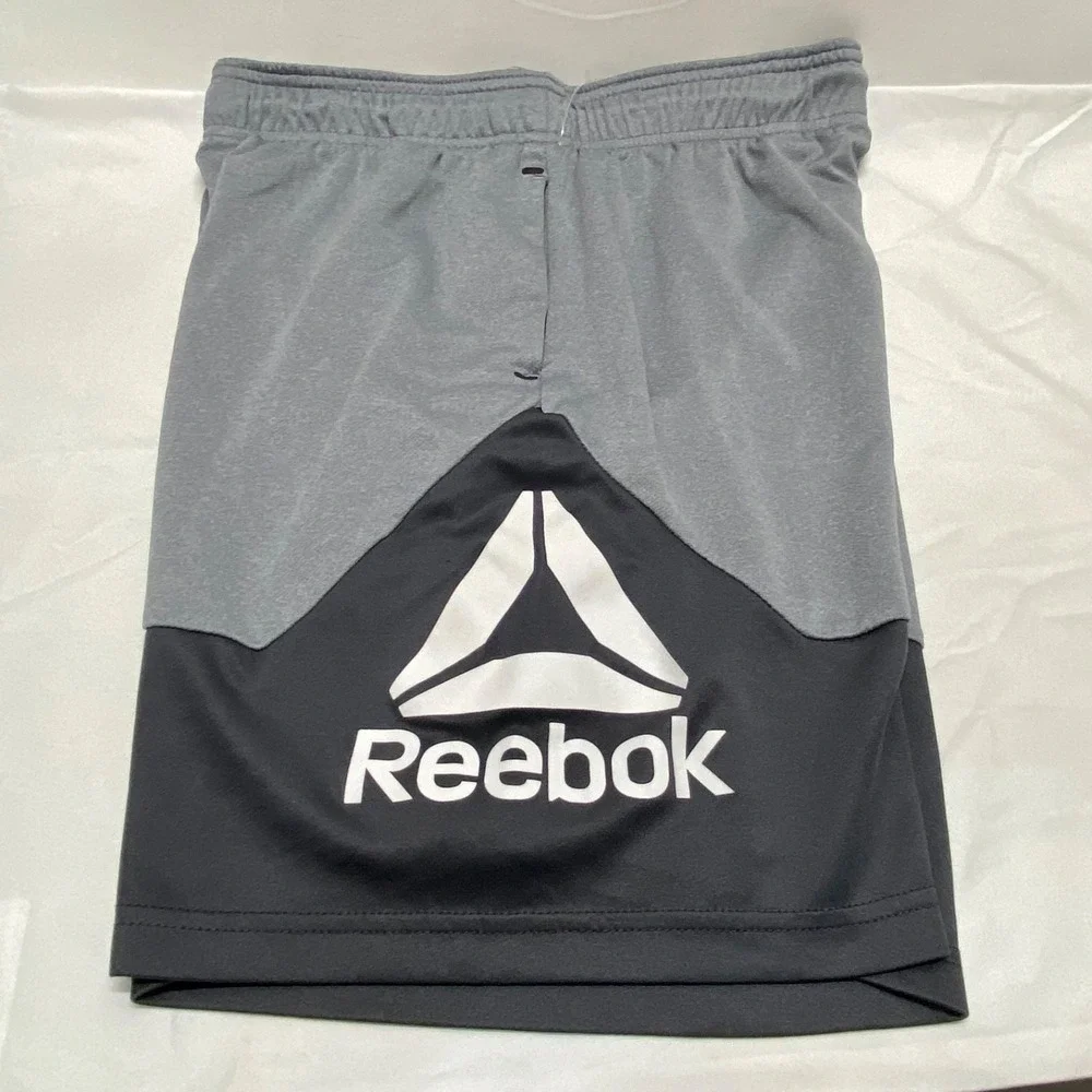 Reebok Athletic Training Shorts Men's Medium Grey Colorblock 7